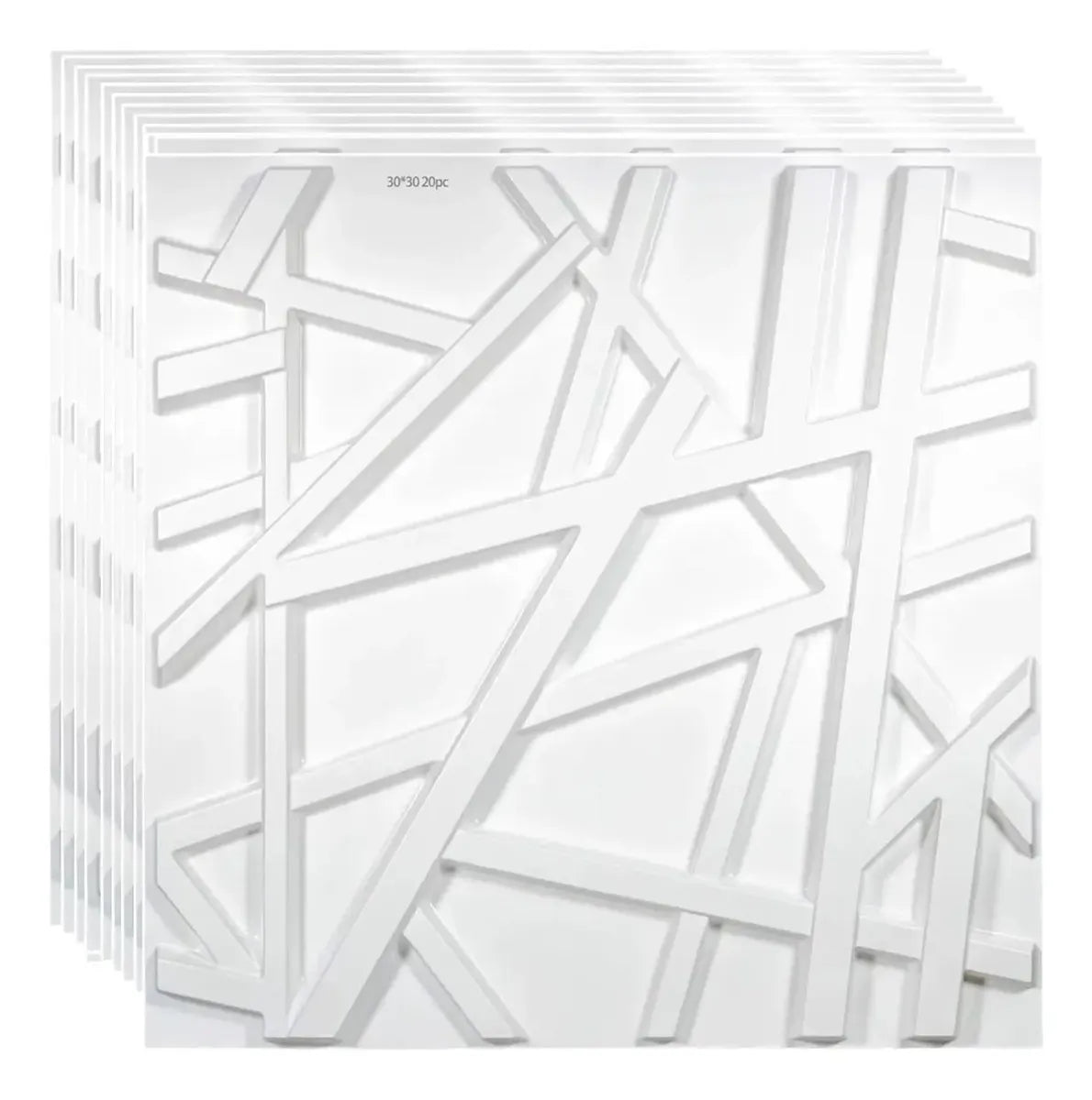 Panel 3D Decorativo — Rayas | Caja 20 piezas